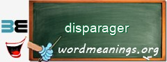 WordMeaning blackboard for disparager